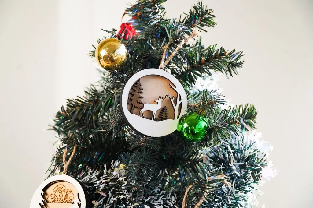 Layered wooden Christmas ornament