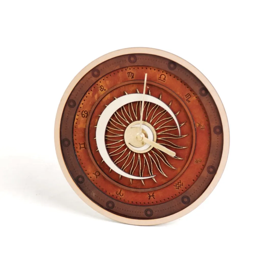 Maillard-style wooden wall clock