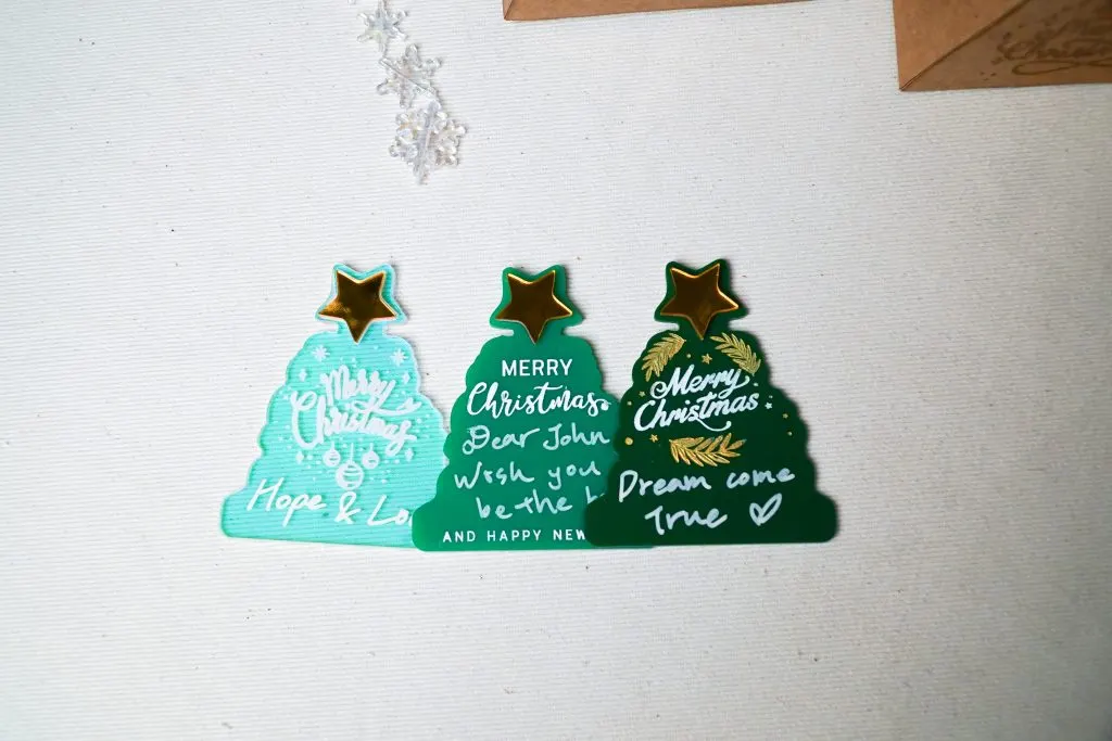 Laser-cut wooden Christmas gift box