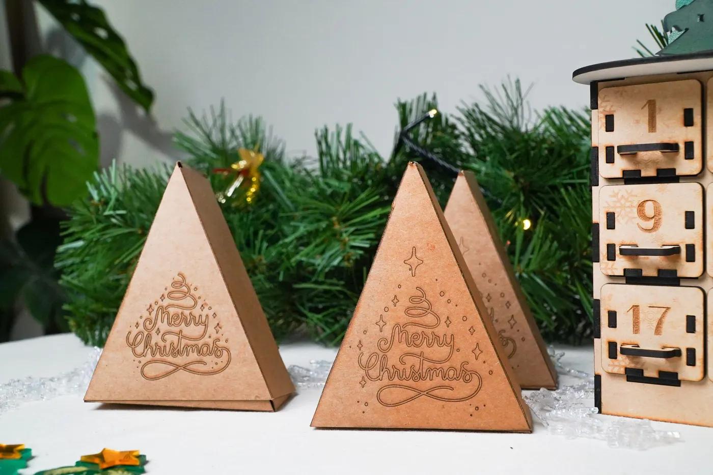 Engraved acrylic Christmas card
