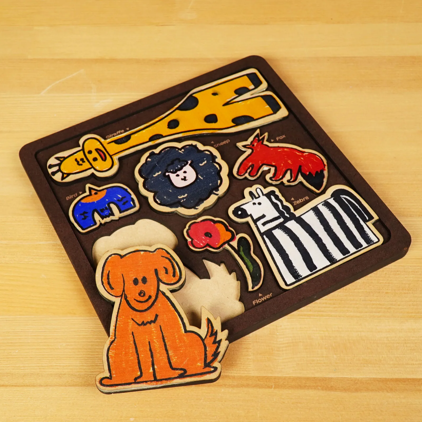 Laser-cut animal magnets