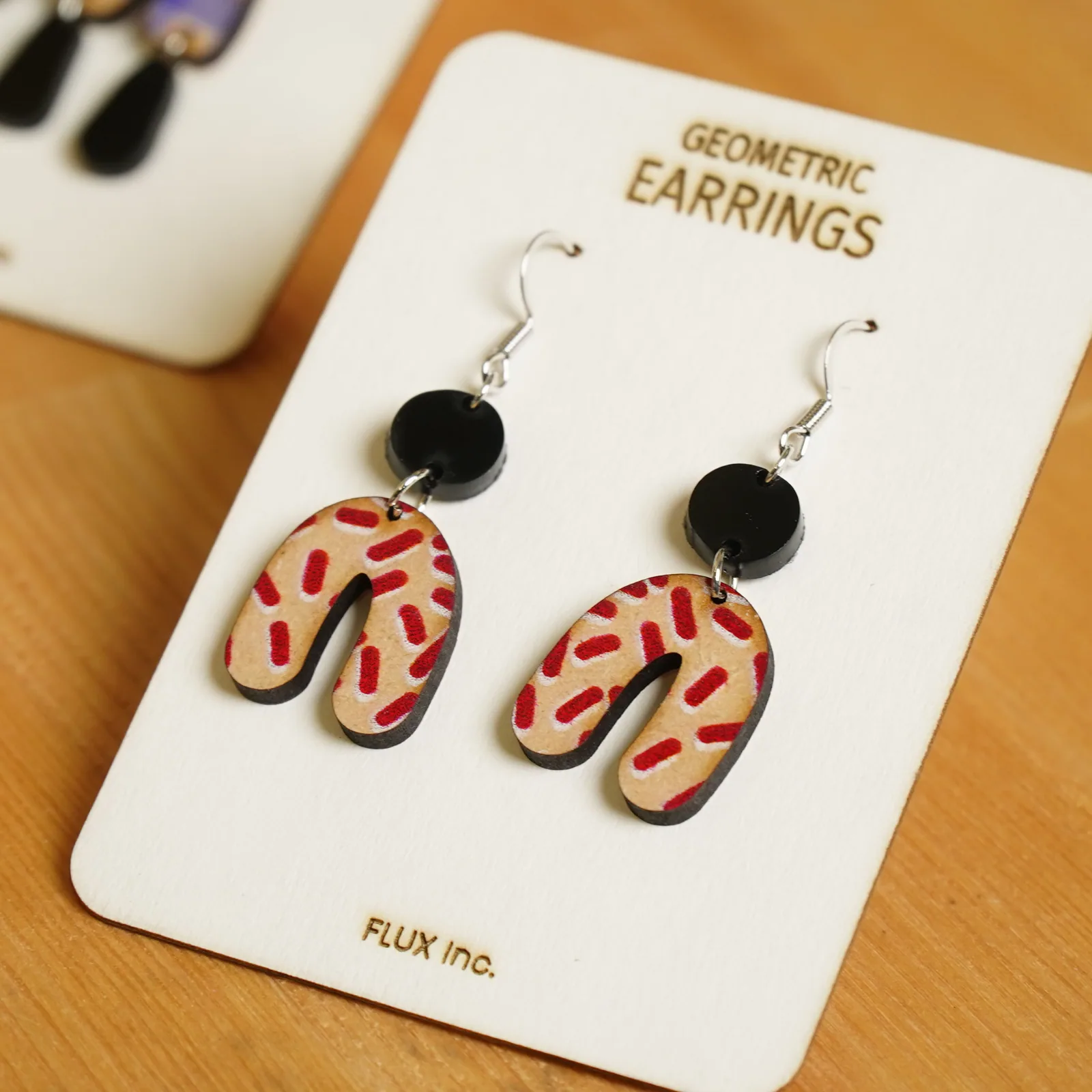 Laser-cut geometric earrings