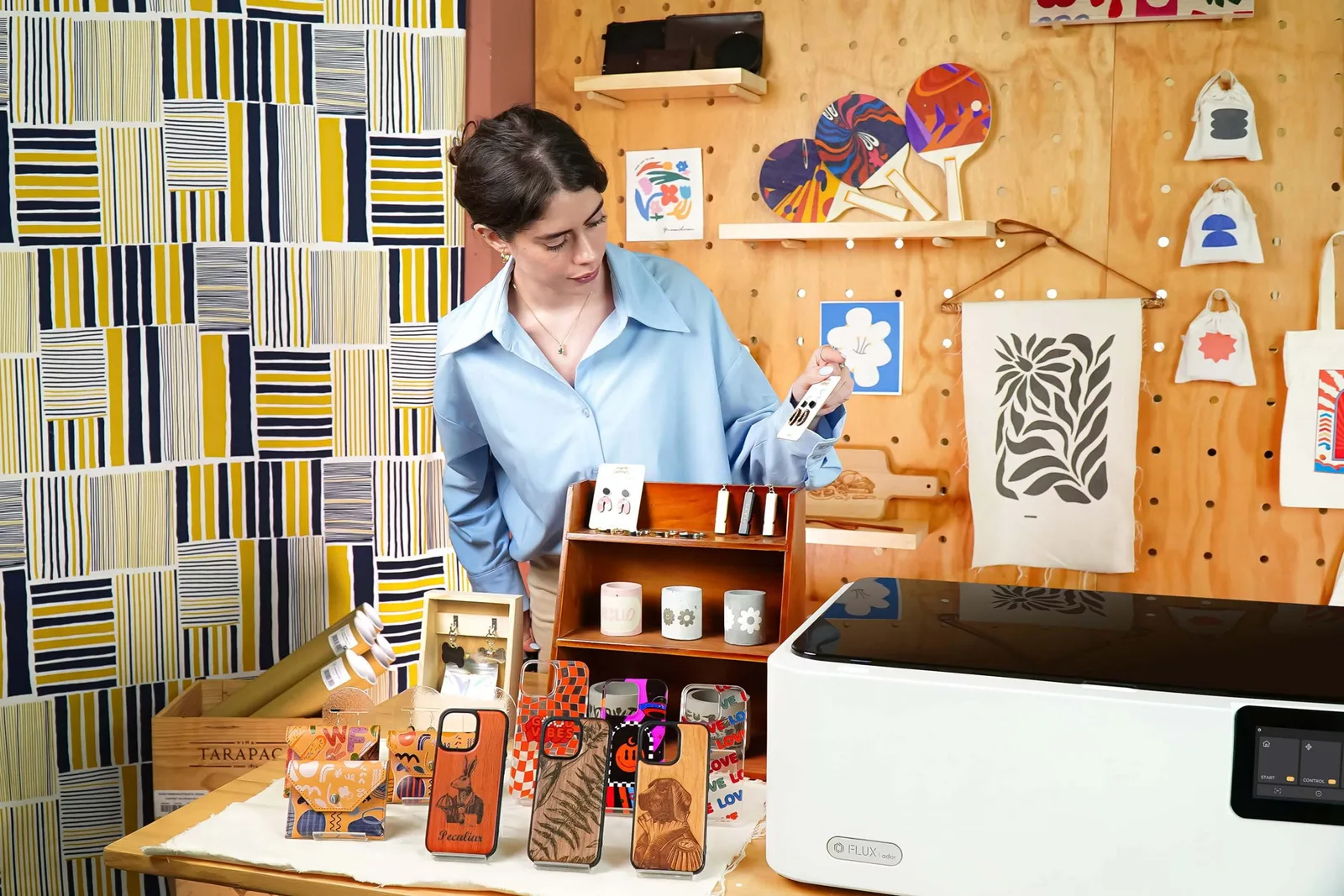 Personalized laser-cut products for a creative business