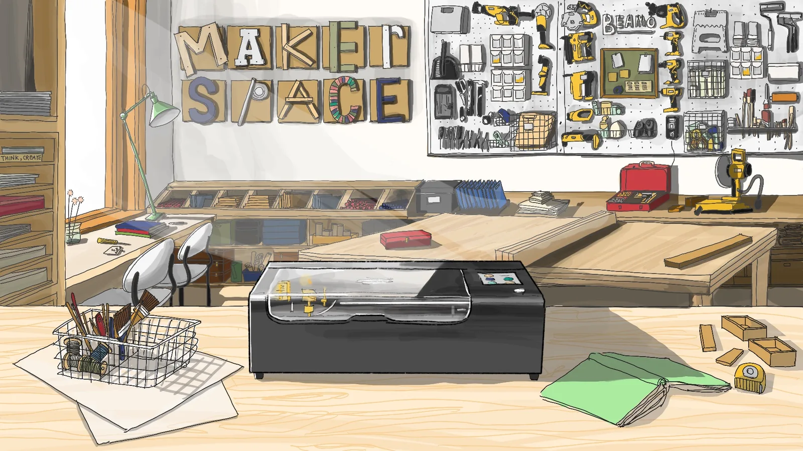 beamo beside desktop design tools