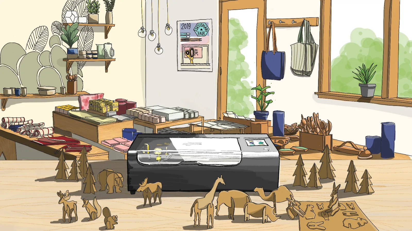 beamo in a creative shared workspace