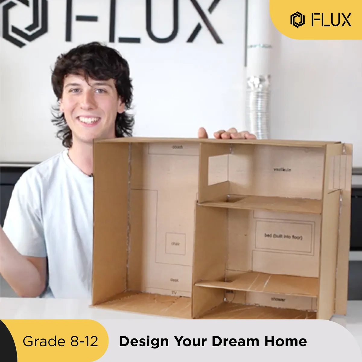 Laser-cut architectural dream-home model