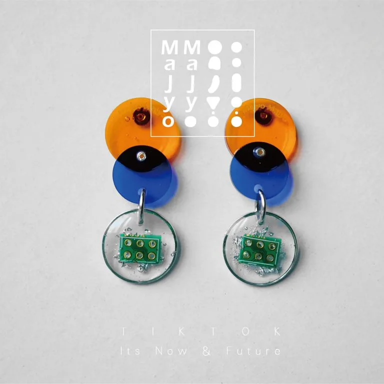 TIKTOK and Sweet Version accessories incorporating electronic waste