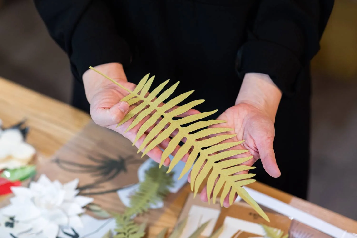 Multiple paper petals cut with Beambox
